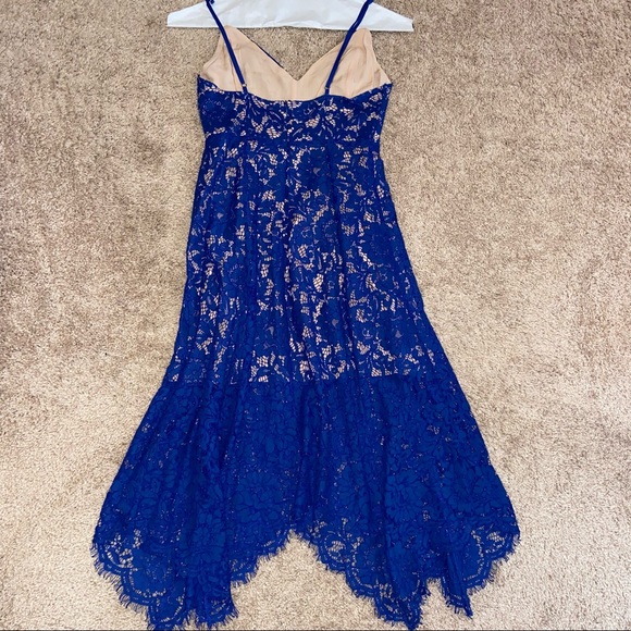 Lulu’s One Wish Royal Blue Lace Midi Dress - Picture 7 of 9